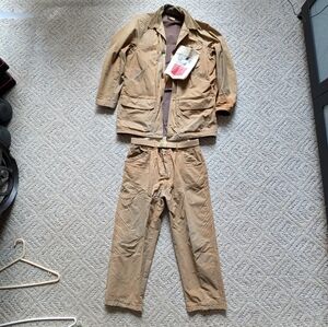 Vintage 40-50's Montgomery Ward Heavyweight Cotton Duck Canvas Two Piece Set